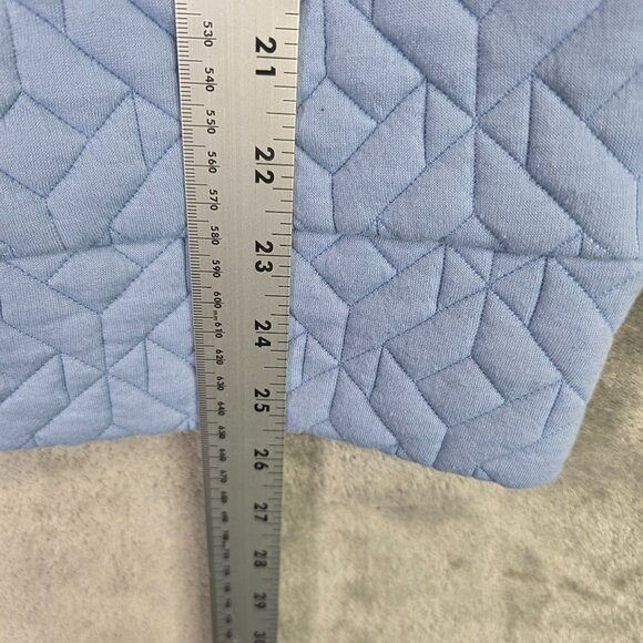 Womens GapFit Quilted Light Blue Turtleneck Sweatshirt Polyester Stretch Size S - Picture 6 of 7